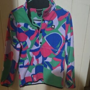 Burton Multicolor Abstract Fleece Pullover